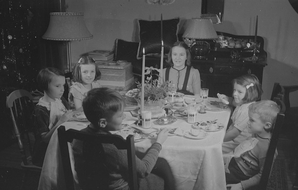 A typical Christmas Day meal