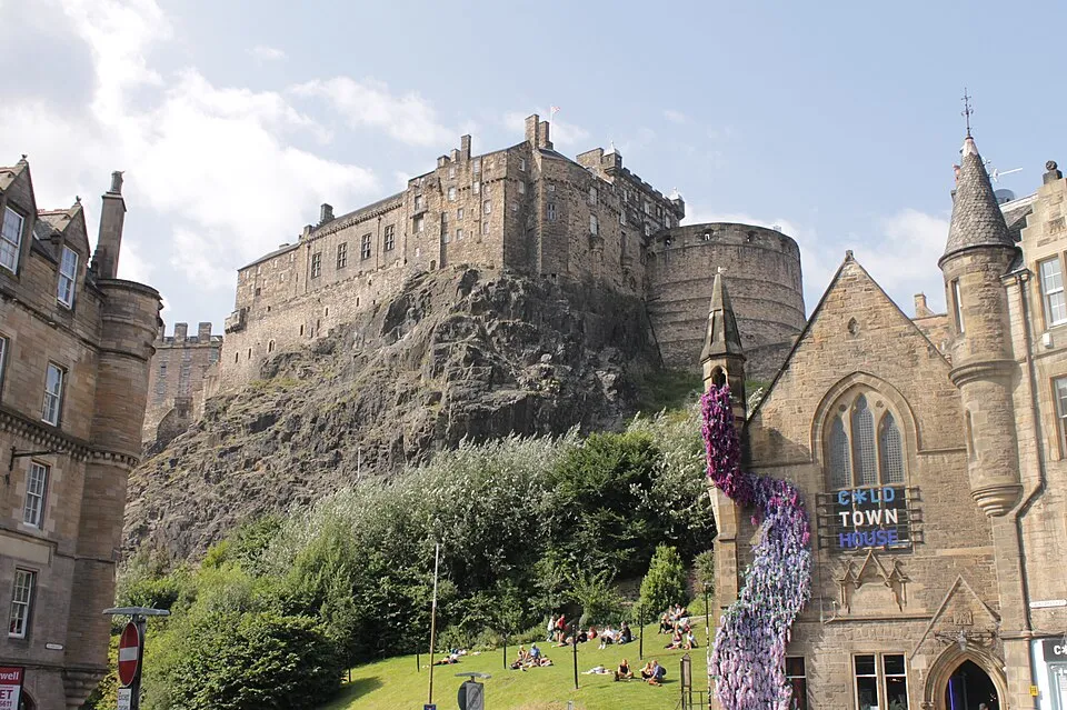 Edinburgh Castle, the historic fortress on Castle Rock in Scotland's capital city