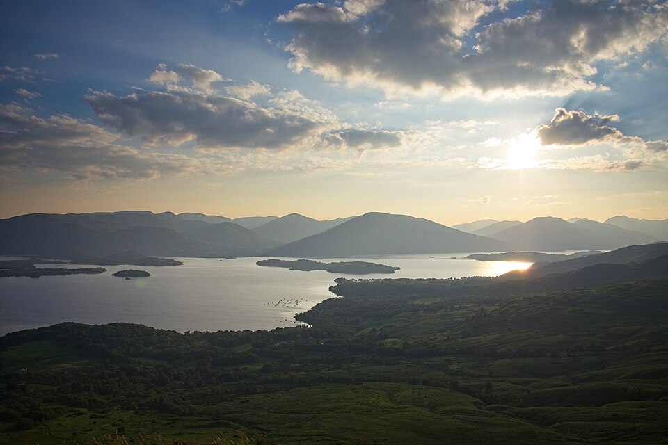Loch Lomond and the Trossachs National Park in Scotland, featuring beautiful highland scenery