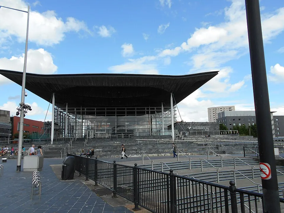 The Welsh Assembly building, opened in March 2006